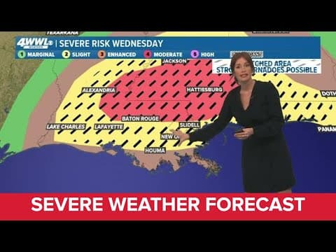 New Orleans Severe Weather Forecast: Tornado, hail, flooding threats Wednesday