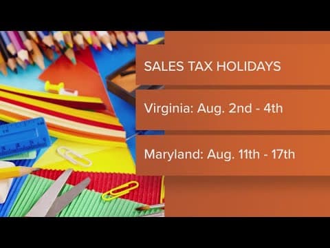 Virginia, Maryland annual sales tax holidays coming up in August