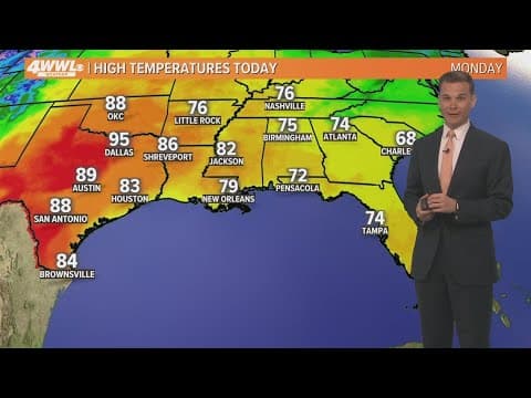 New Orleans weather: Near 80 degrees before cold front arrives Wednesday