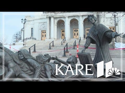 Statue unveiled outside Basilica of St. Mary