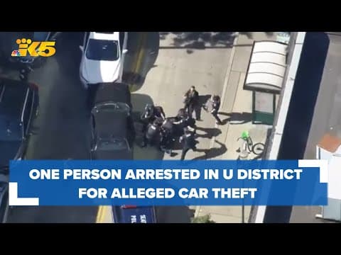 One person taken into custody in Seattle's U District after alleged car theft