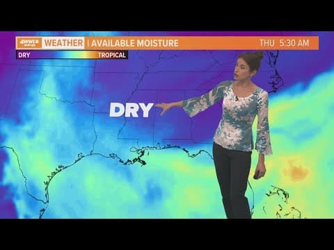 A break in heat on Wednesday as drier air settles in