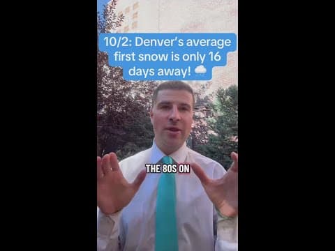 10/2: Denver’s average first snow is only 16  days away! 🌨️