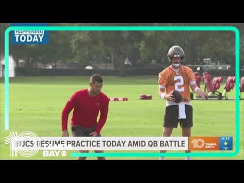 Bucs to resume practice amid QB battle