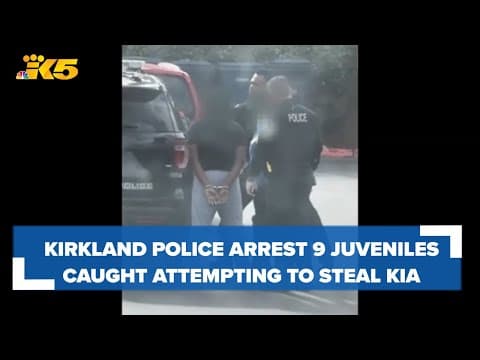 Kirkland police: 9 juveniles arrested when caught attempting to steal Kia