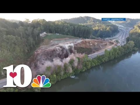 TDOT crews blasting rock on Alcoa Highway, causing closures