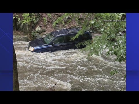 Occupants rescued from car swept into creek