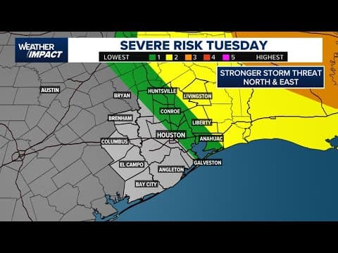 Weather Impact Alert: Storms possible in the Houston area on Tuesday