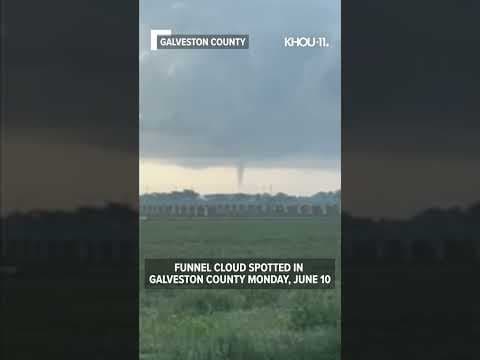 Funnel cloud seen in Galveston County, Monday June 10 #shorts