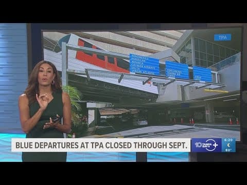 Blue departures drive at Tampa International Airport closed through September