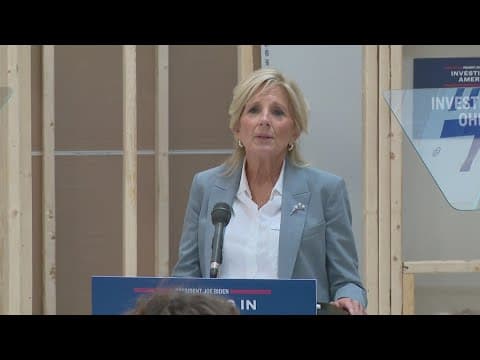 First lady Jill Biden visits Columbus school to talk future workforce