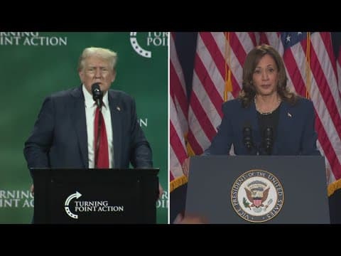 Former president Trump gives campaign speech hours after meeting with Israel's Prime Minister