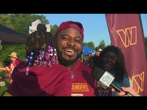 It's Kids Day at Commanders training camp