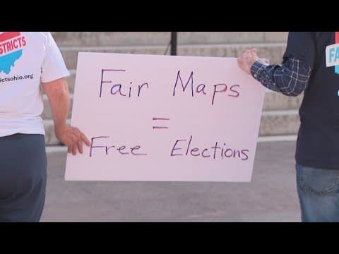 Group rallies for fair congressional district maps outside statehouse