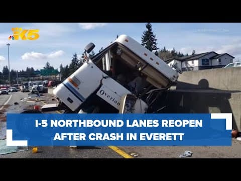I-5 Northbound lanes reopens after crash in Everett