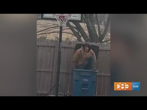 Police found a suspected church thief in a trashcan