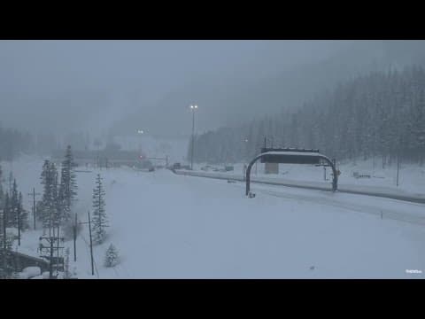 Winter weather in Colorado: Snow falling in mountains west of Denver