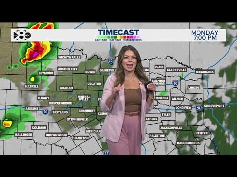 DFW Weather | Western counties of North Texas under tornado watch Monday, 14 day forecast