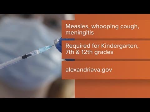 Alexandria health officials urge parents to get kids vaccinated ahead of new school year