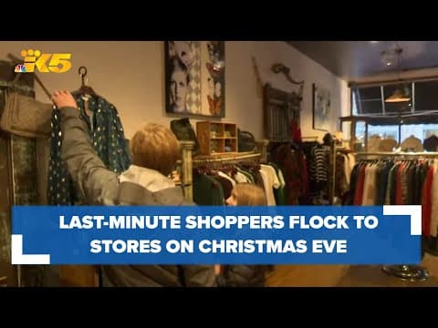 Last-minute Christmas shoppers flock to stores after winter storm