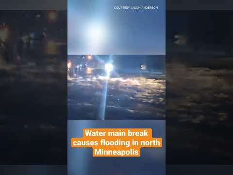 Water main break caused #flooding in north #Minneapolis #shorts
