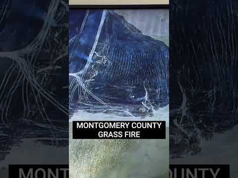 Montgomery County grass fire burns close to structures as more counties issue burn bans.