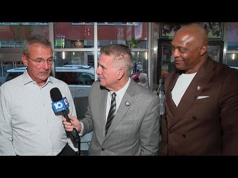 Urban Meyer, Dom Tiberi talk with Eddie George about his new head coaching role at Bowling Green