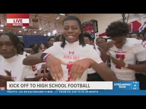 Manvel High School getting pumped for the season opener!