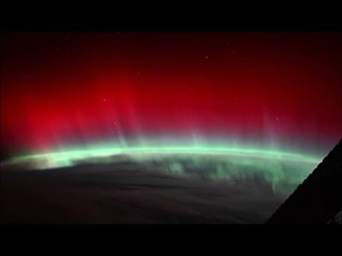 NASA astronaut captures rare red aurora from space station orbit