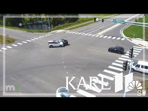 Crash sends car careening into pond in Afton