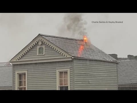Fire in French Quarter building during storm Saturday