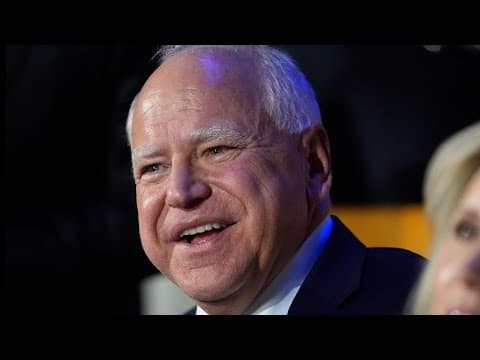 Tim Walz gives speech at Women's Caucus, interrupted by pro-Palestine protestors (Aug. 20, 2024)