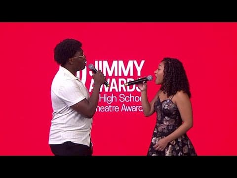 Jimmy Awards: Damson Chola, Jr. and Fabiola Caraballo Quijada sing Ragtime's "Wheels of a Dream"