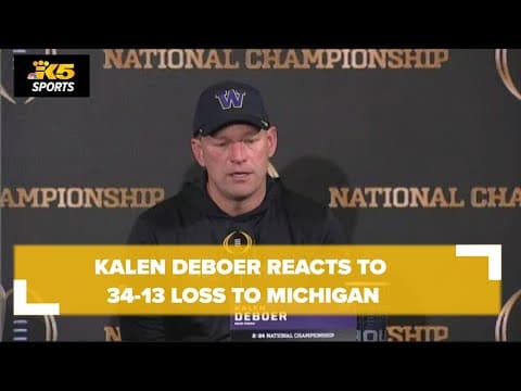 Kalen DeBoer reacts to 34-13 loss to Michigan