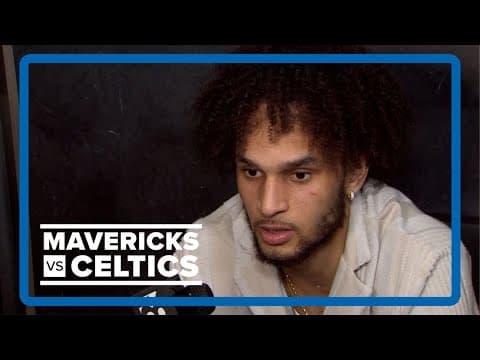 NBA Finals: Derrick Lively gives locker room interview after Game 5 loss in Boston