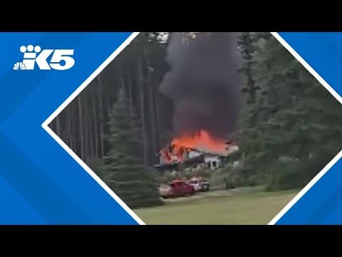 1 missing after explosion, fire at home on Whidbey Island