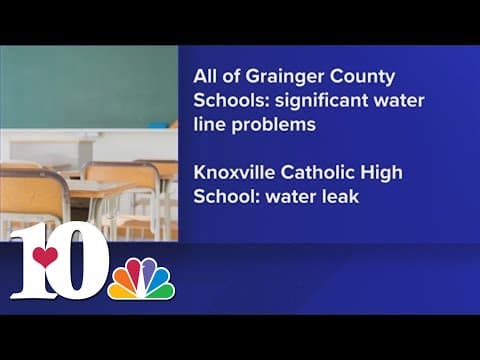 Grainger Co. Schools and Knoxville Catholic High School closed Friday due to water issues
