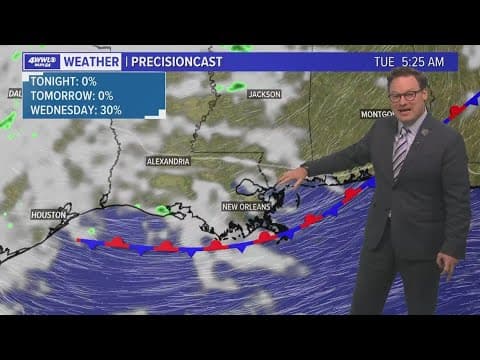 Weather: A fairly quiet forecast continuing through the week, slight chance for showers midweek
