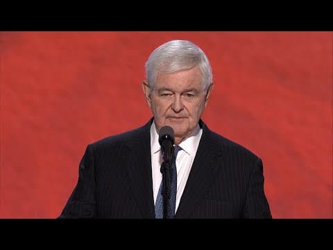 Former House Speaker Newt Gingrich speaks at RNC 2024