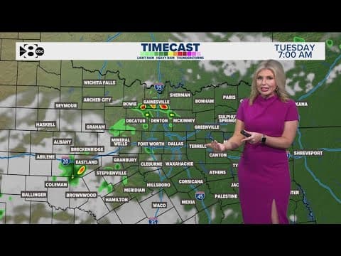 DFW Weather | Isolated showers overnight Monday, rain chances Tuesday morning, 14 day forecast