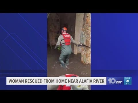 91-year-old woman rescued after home floods near Alafia River