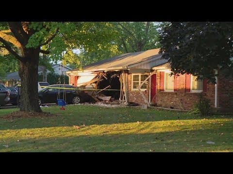 IMPD: Driver dead after SUV crashes into home on Indy's north side