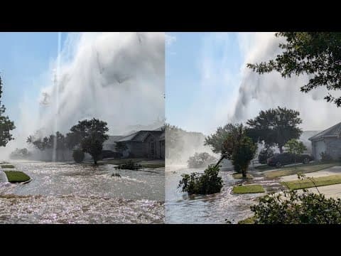 33-inch line break sends water spewing across Fort Worth neighborhood