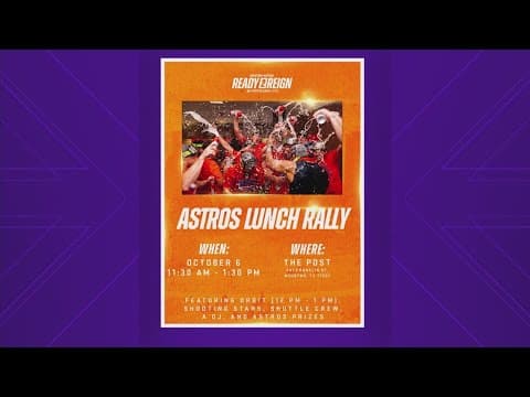 Astros Lunch Rally at The Post Friday