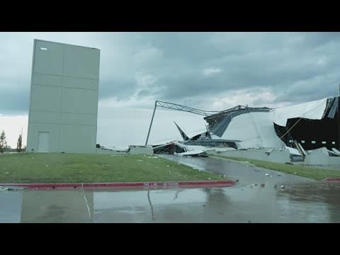 Sanger warehouse brought almost entirely down by Sunday night storm