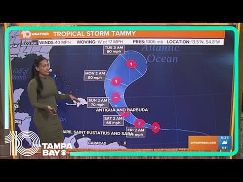 Tracking the Tropics: Tropical Storm Tammy expected to strengthen | 5 a.m. Wednesday