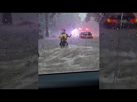 San Antonio driver trapped in car during flash flooding