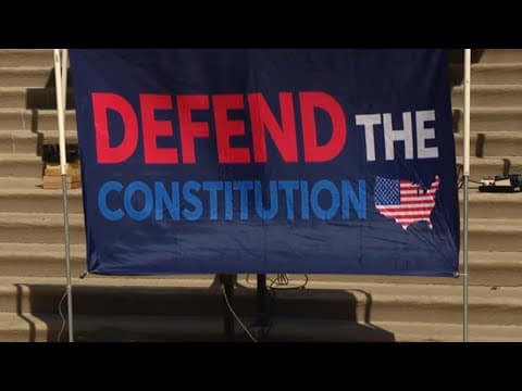 Hoosiers gather outside Indiana Statehouse for pro-democracy event