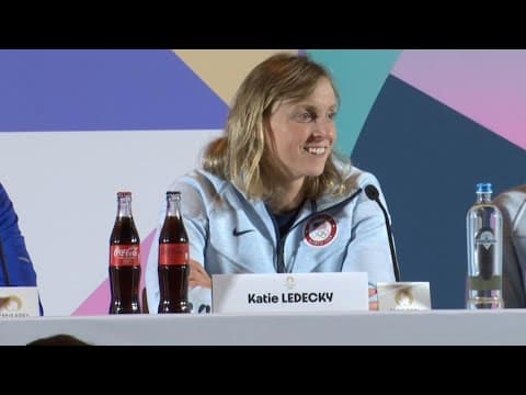 WATCH: 4-time Olympian Katie Ledecky responds to question about banned substances in swimming