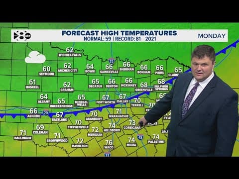 DFW Weather: Cold front brings cooler temperatures Tuesday